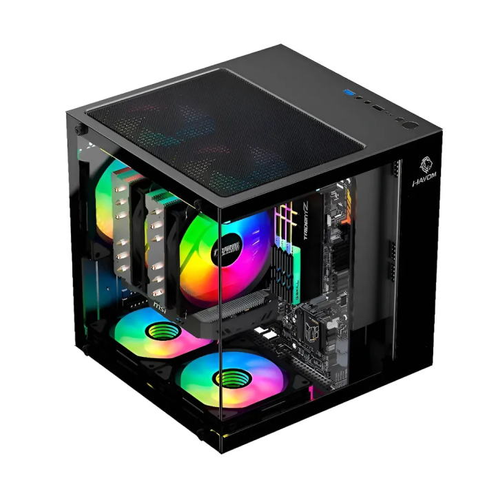 Gabinete Gamer GB1787, Mid Tower, Lateral em Vidro temperado, Preto - Aquário