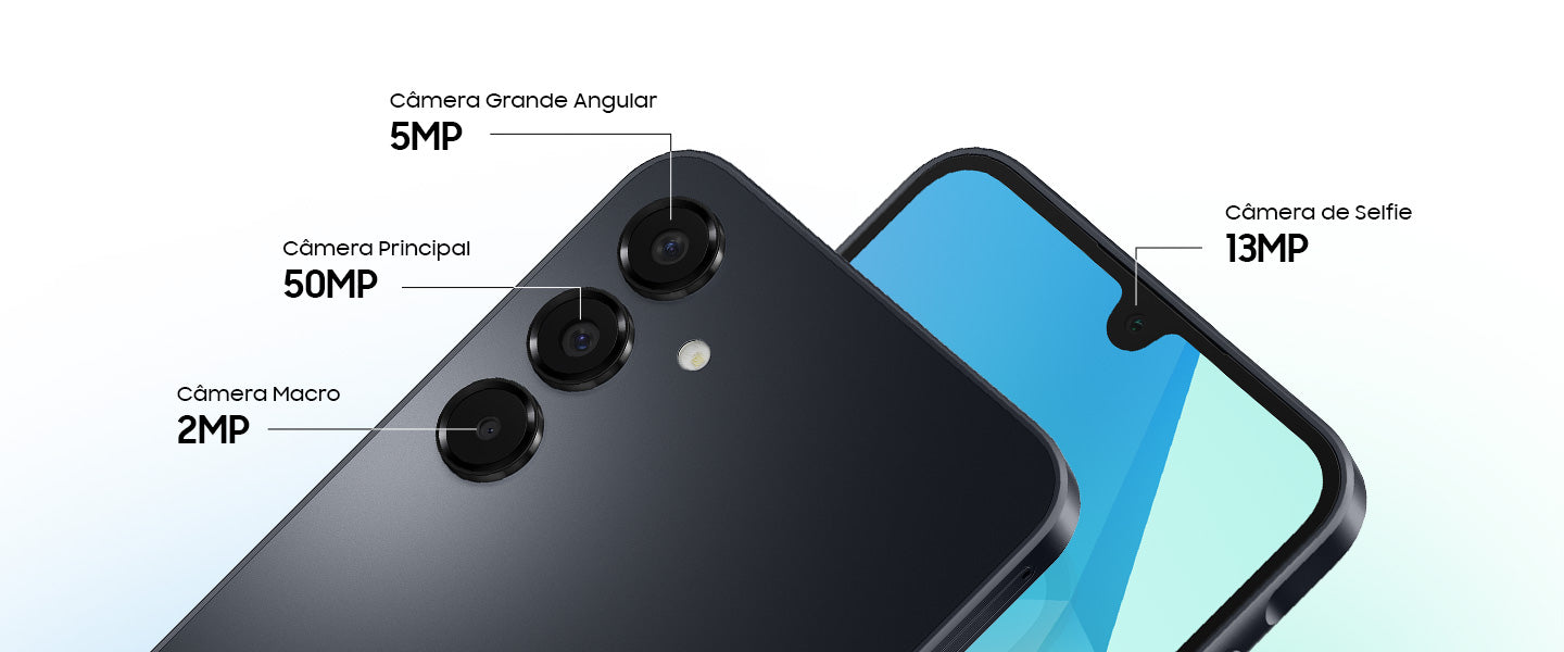 Celular Smartphone Samsung Galaxy A16 128GB Preto 4GB RAM 6,7" FHD+ Câmera Tripla de até 50MP + Selfie 13MP Bateria 5000mAh