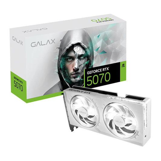 Placa de Video Galax GeForce RTX 5070 1-Click OC White, 12GB, GDDR7, 192-bit, 57NON7MDBSWH