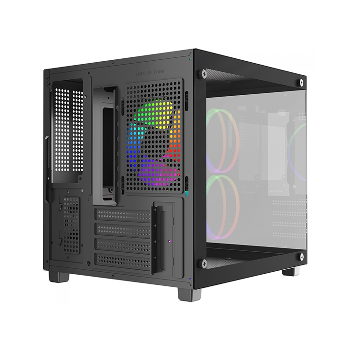 Gabinete Gamer GB1787, Mid Tower, Lateral em Vidro temperado, Preto - Aquário