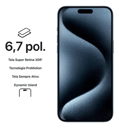 Apple Iphone 15 Pro Max 256GB - Titânio Azul